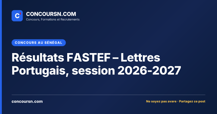 Illustration de l’article : Résultats FASTEF – Lettres Portugais, session 2026-2027