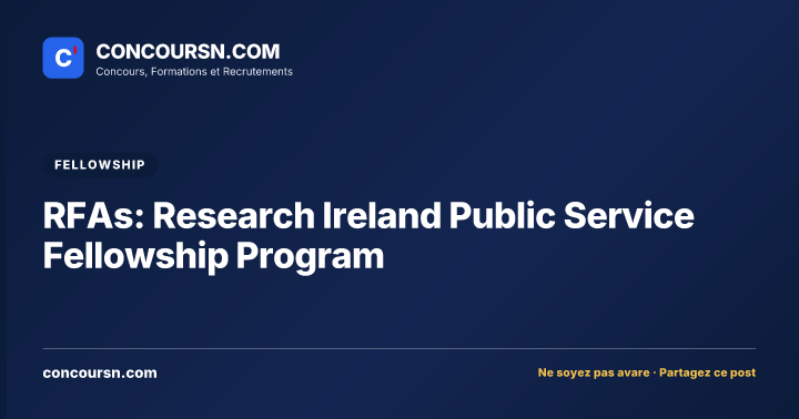 Illustration de l’article : RFAs: Research Ireland Public Service Fellowship Program