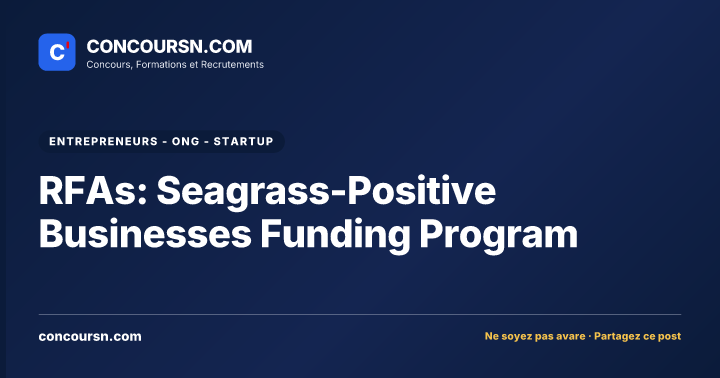 Illustration de l’article : RFAs: Seagrass-Positive Businesses Funding Program