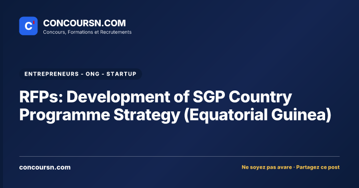 Illustration de l’article : RFPs: Development of SGP Country Programme Strategy (Equatorial Guinea)