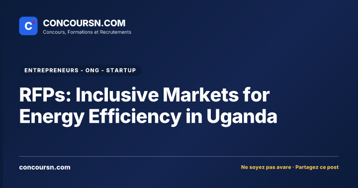 Illustration de l’article : RFPs: Inclusive Markets for Energy Efficiency in Uganda
