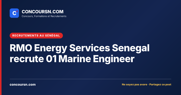 Illustration de l’article : RMO Energy Services Senegal recrute 01 Marine Engineer