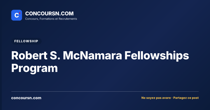 Illustration de l’article : Robert S. McNamara Fellowships Program