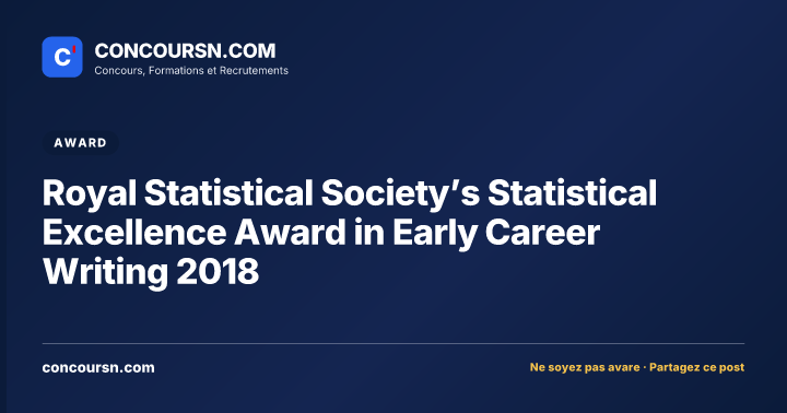 Illustration de l’article : Royal Statistical Society’s Statistical Excellence Award in Early Career Writing 2018