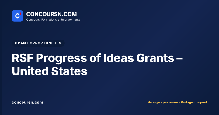Illustration de l’article : RSF Progress of Ideas Grants – United States