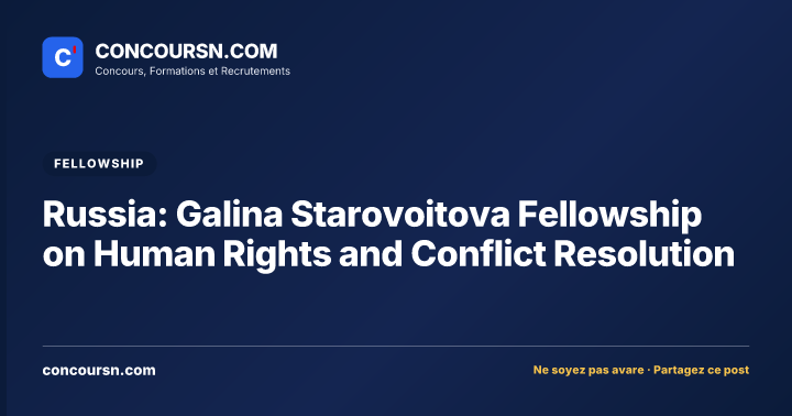 Illustration de l’article : Russia: Galina Starovoitova Fellowship on Human Rights and Conflict Resolution