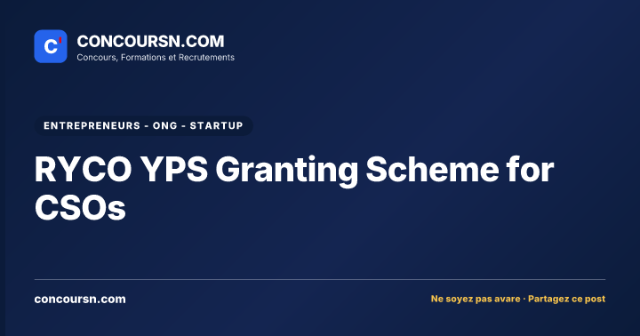 Illustration de l’article : RYCO YPS Granting Scheme for CSOs