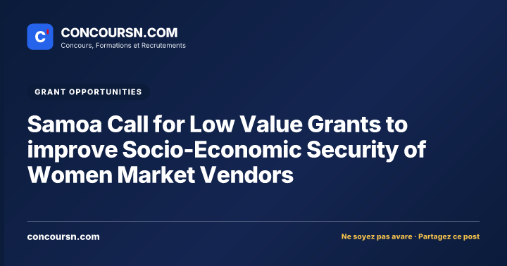 Illustration de l’article : Samoa Call for Low Value Grants to improve Socio-Economic Security of Women Market Vendors