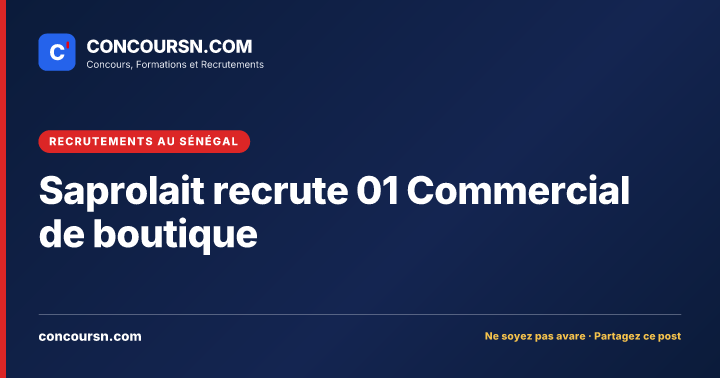 Illustration de l’article : Saprolait recrute 01 Commercial de boutique