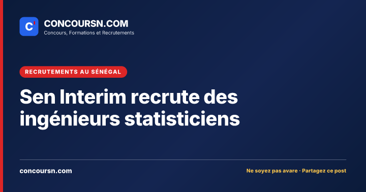 Illustration de l’article : Sen Interim recrute des ingénieurs statisticiens