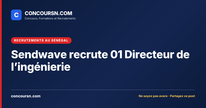 Illustration de l’article : Sendwave recrute 01 Directeur de l’ingénierie