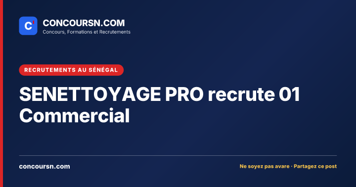 Illustration de l’article : SENETTOYAGE PRO recrute 01 Commercial