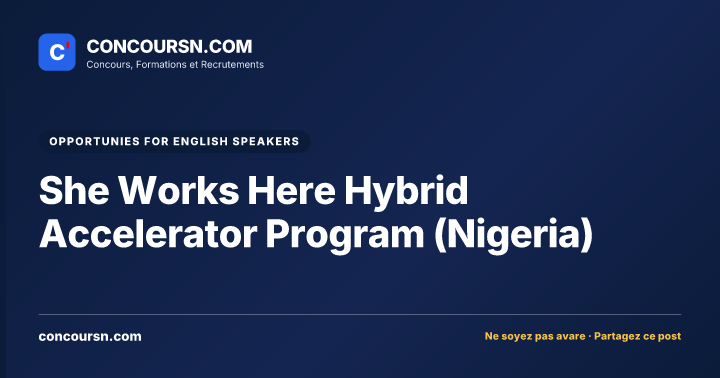 She Works Here Hybrid Accelerator Program (Nigeria)