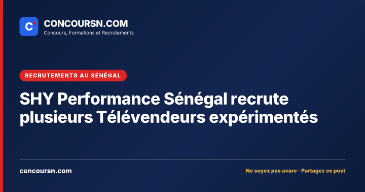 Illustration de l’article : SHY Performance Sénégal recrute plusieurs Télévendeurs expérimentés