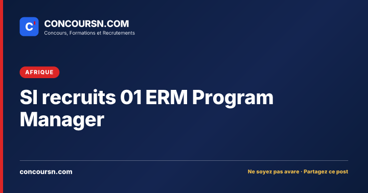 Illustration de l’article : SI recruits 01 ERM Program Manager