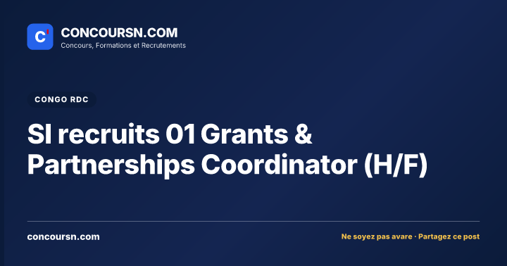 Illustration de l’article : SI recruits 01 Grants & Partnerships Coordinator (H/F)