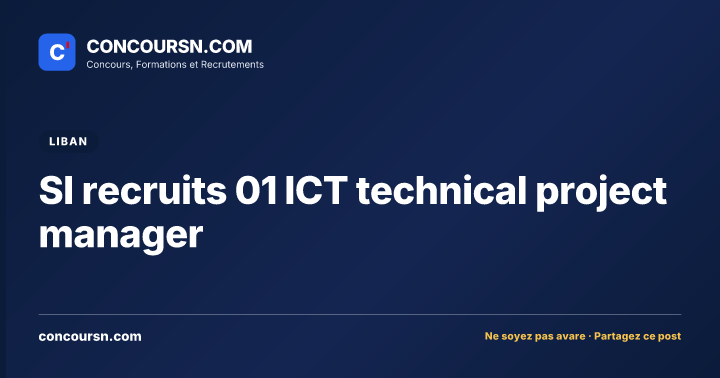 Illustration de l’article : SI recruits 01 ICT technical project manager