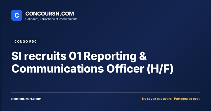 Illustration de l’article : SI recruits 01 Reporting & Communications Officer (H/F)