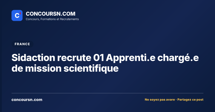 Illustration de l’article : Sidaction recrute 01 Apprenti.e chargé.e de mission scientifique