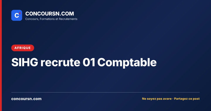 Illustration de l’article : SIHG recrute 01 Comptable