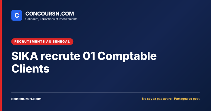 Illustration de l’article : SIKA recrute 01 Comptable Clients