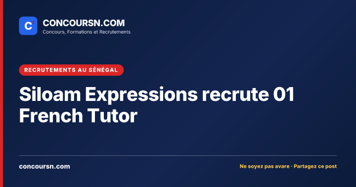 Illustration de l’article : Siloam Expressions recrute 01 French Tutor