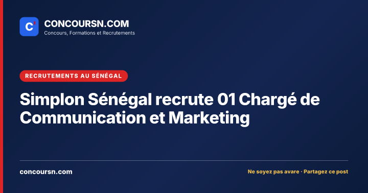 Illustration de l’article : Simplon Sénégal recrute 01 Chargé de Communication et Marketing