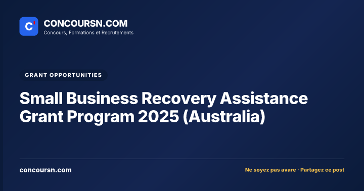 Illustration de l’article : Small Business Recovery Assistance Grant Program 2025 (Australia)