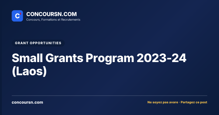 Illustration de l’article : Small Grants Program 2023-24 (Laos)