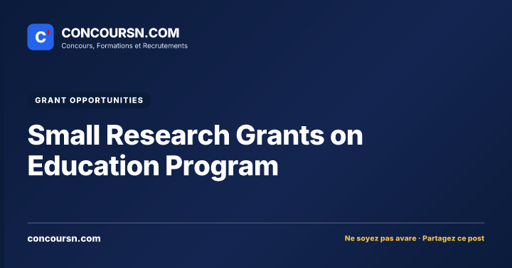 Small Research Grants on Education Program