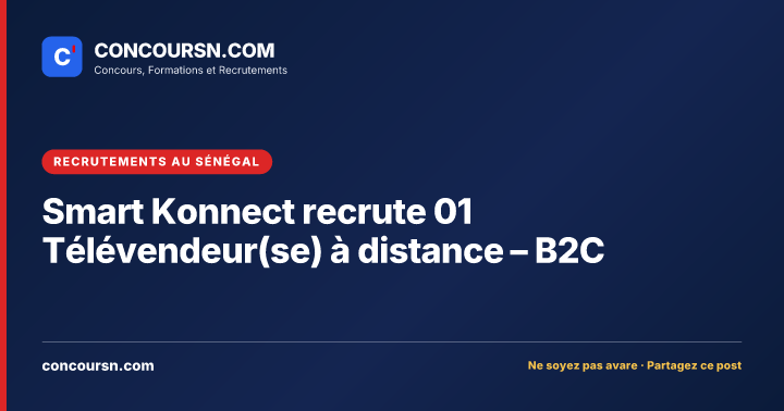 Illustration de l’article : Smart Konnect recrute 01 Télévendeur(se) à distance – B2C