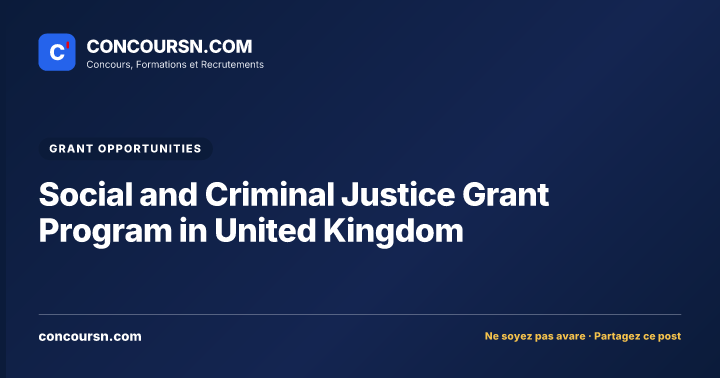 Illustration de l’article : Social and Criminal Justice Grant Program in United Kingdom