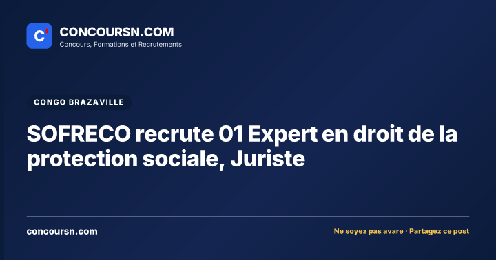 Illustration de l’article : SOFRECO recrute 01 Expert en droit de la protection sociale, Juriste