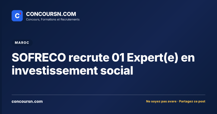 Illustration de l’article : SOFRECO recrute 01 Expert(e) en investissement social