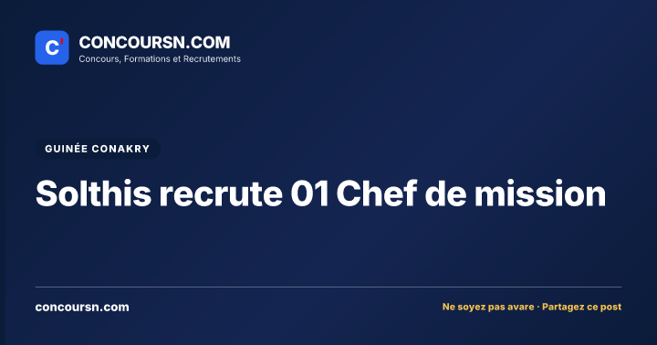 Illustration de l’article : Solthis recrute 01 Chef de mission