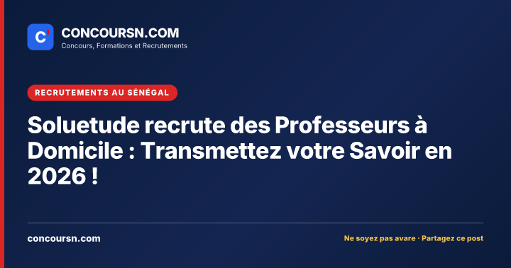 Illustration de l’article : Soluetude recrute des Professeurs à Domicile : Transmettez votre Savoir en 2026 !