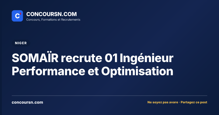 Illustration de l’article : SOMAÏR recrute 01 Ingénieur Performance et Optimisation