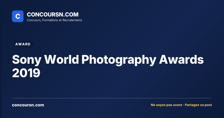 Illustration de l’article : Sony World Photography Awards 2019