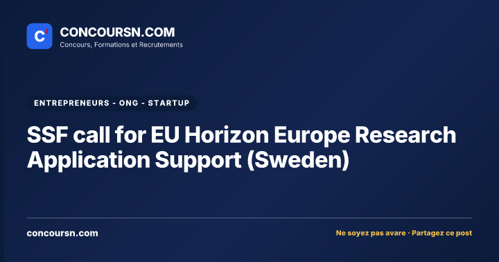 Illustration de l’article : SSF call for EU Horizon Europe Research Application Support (Sweden)