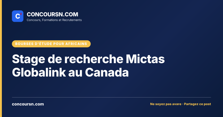 Stage de recherche Mictas Globalink au Canada