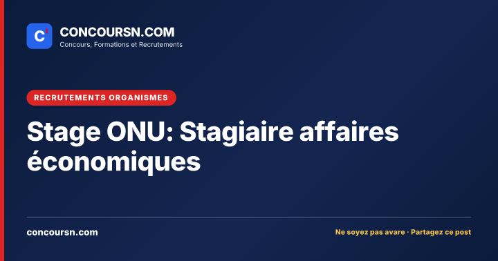 Illustration de l’article : Stage ONU: Stagiaire affaires économiques