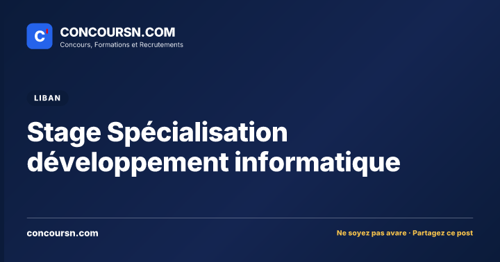 Illustration de l’article : Stage Spécialisation développement informatique