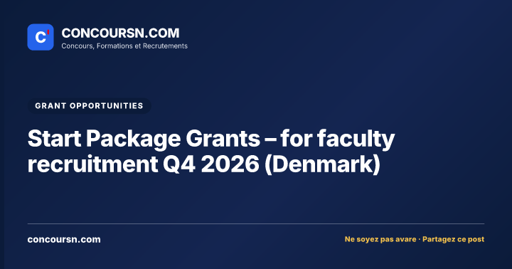 Illustration de l’article : Start Package Grants – for faculty recruitment Q4 2026 (Denmark)