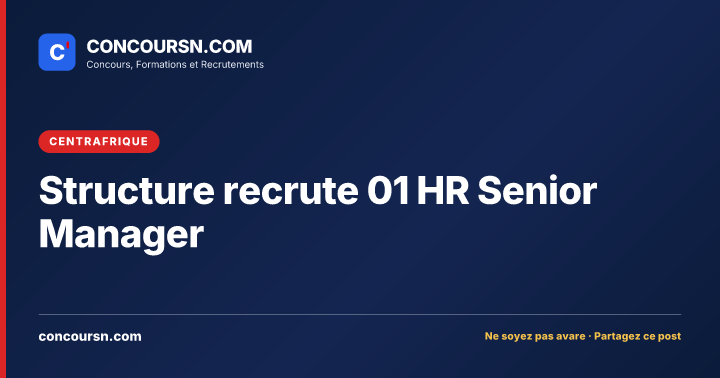 Illustration de l’article : Structure recrute 01 HR Senior Manager