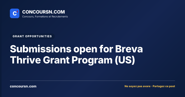 Illustration de l’article : Submissions open for Breva Thrive Grant Program (US)