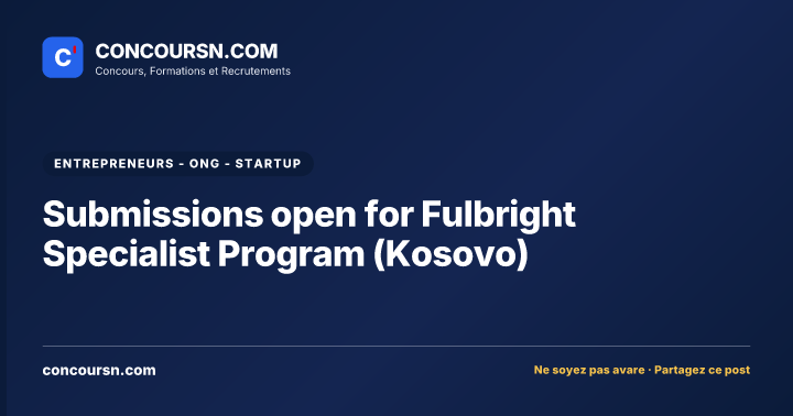 Illustration de l’article : Submissions open for Fulbright Specialist Program (Kosovo)