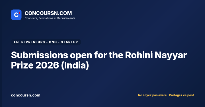 Illustration de l’article : Submissions open for the Rohini Nayyar Prize 2026 (India)