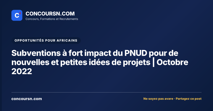 Illustration de l’article : Subventions à fort impact du PNUD pour de nouvelles et petites idées de projets | Octobre 2022