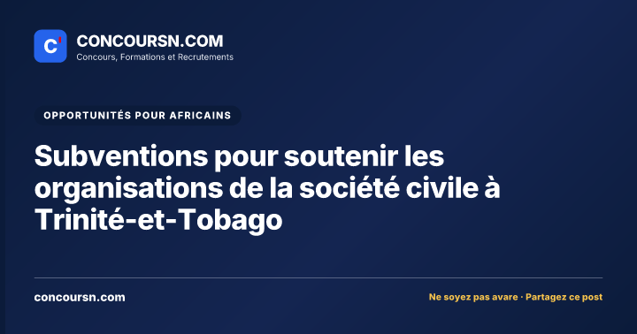Illustration de l’article : Subventions pour soutenir les organisations de la société civile à Trinité-et-Tobago