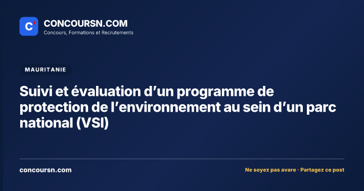 Illustration de l’article : Suivi et évaluation d’un programme de protection de l’environnement au sein d’un parc national (VSI)